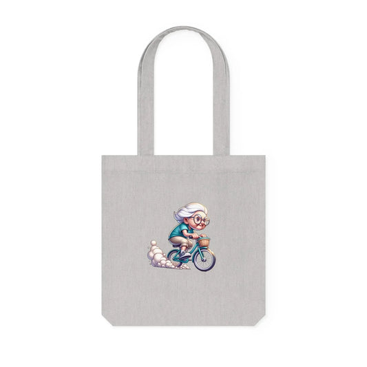 Whimsical Woven Tote Bag | Fun Cycling Design, Perfect for Everyday Use, Eco-Friendly, Great Gift for Cyclists, Travel Companion, Market Bag