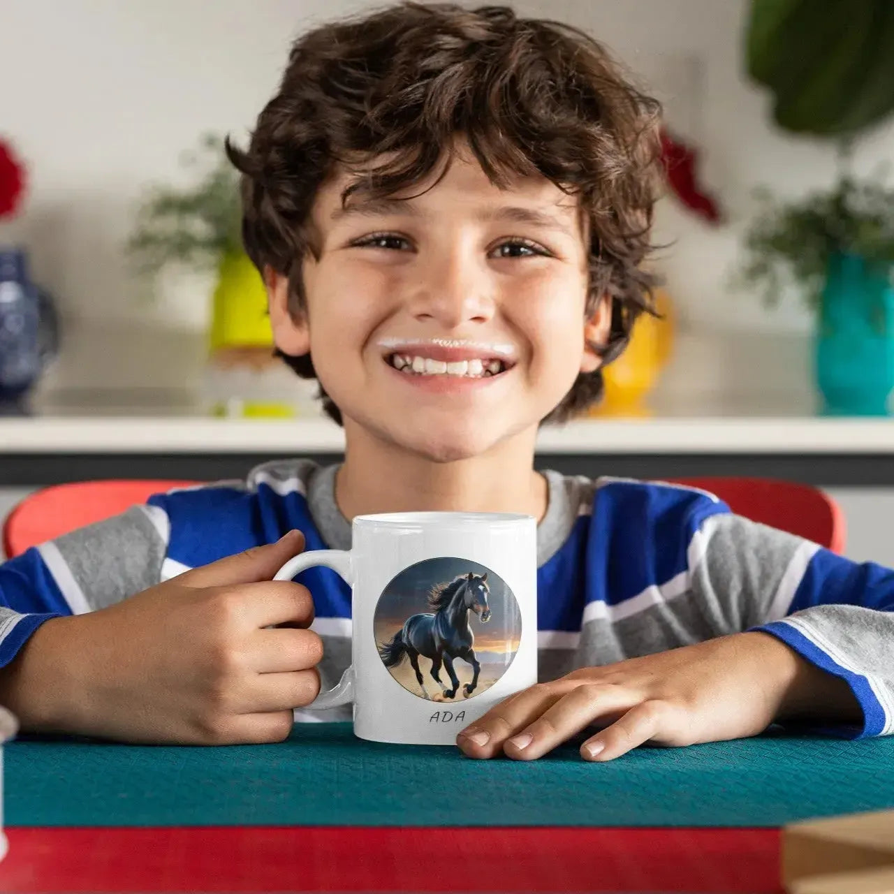 smiling-kid-holding-majestic-black-stallion-mug