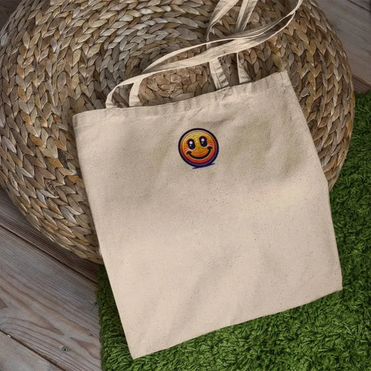 smiley-face-black-canvas-tote-bag