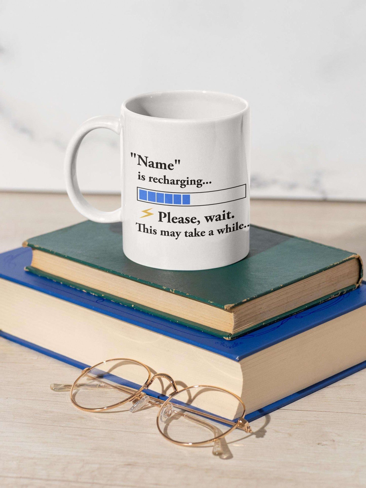 funny-personalized-name-recharging-mug-pile-books