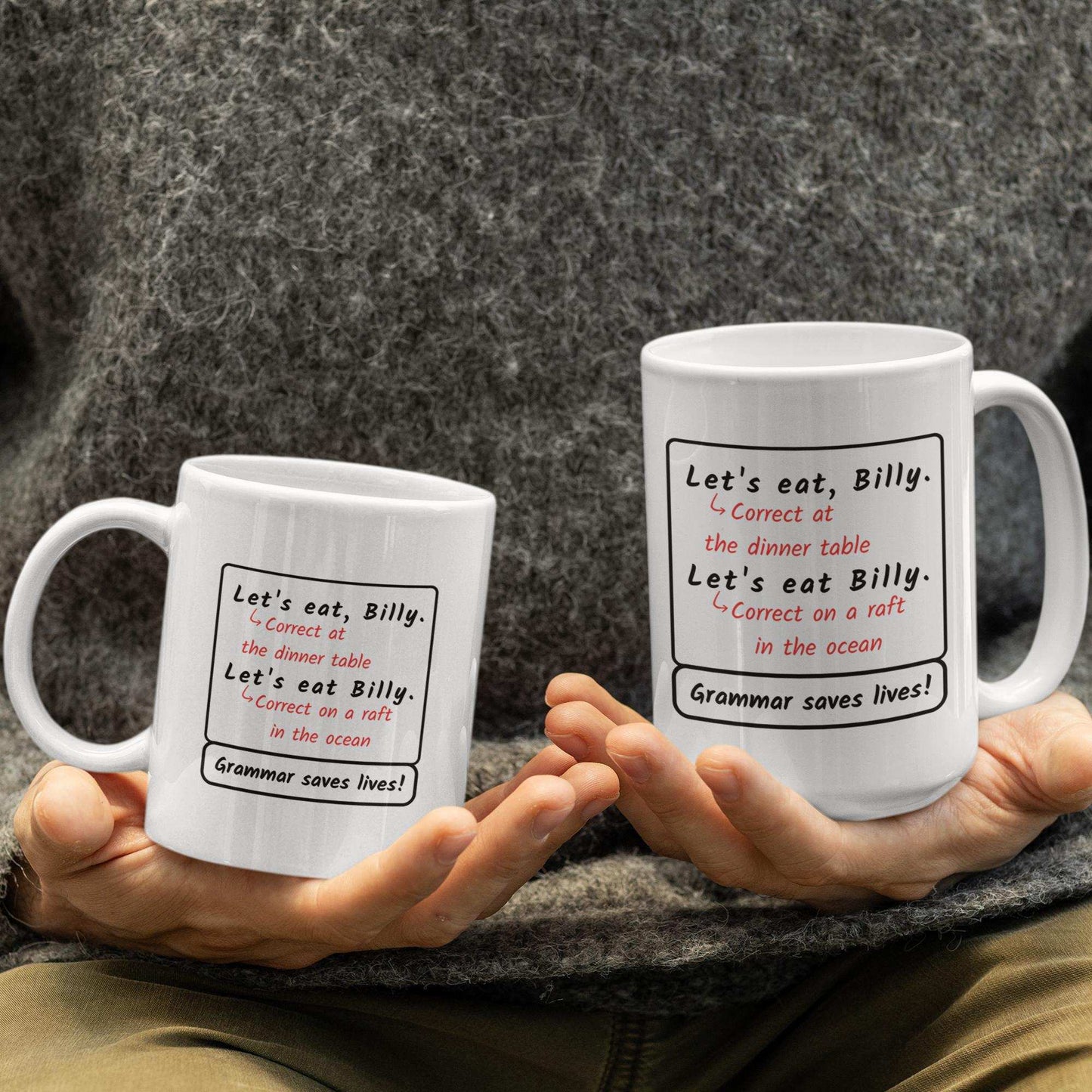 man-holding-funny-punctuation-quote-mug