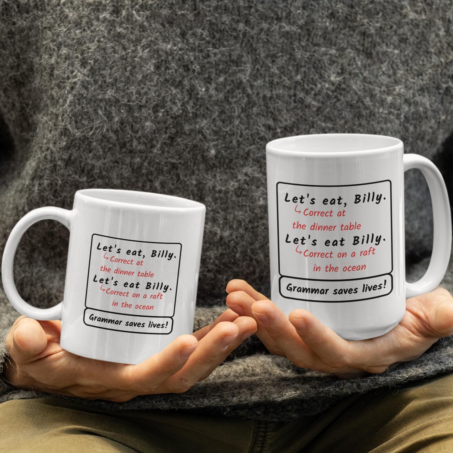 man-holding-funny-punctuation-quote-mug