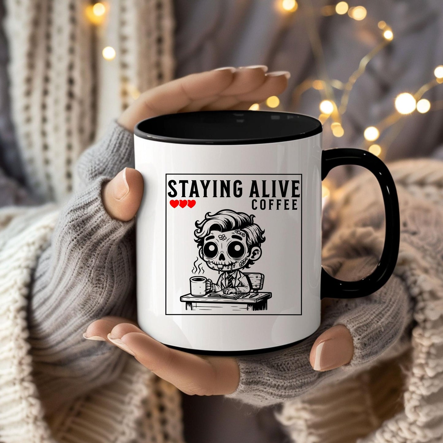 hands-holding-staying-alive-zombie-worker-mug