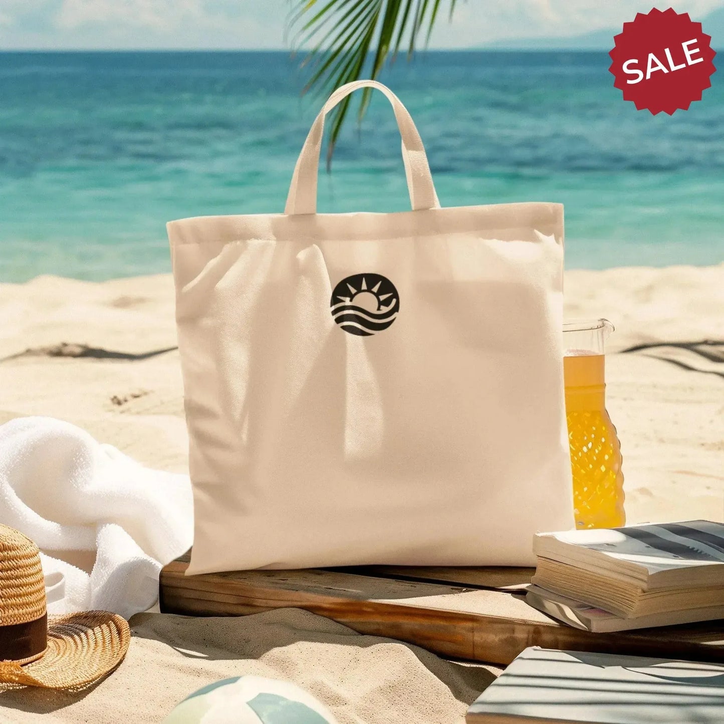 trendy-black-and-white-sun-and-wave-graphic-on-tote