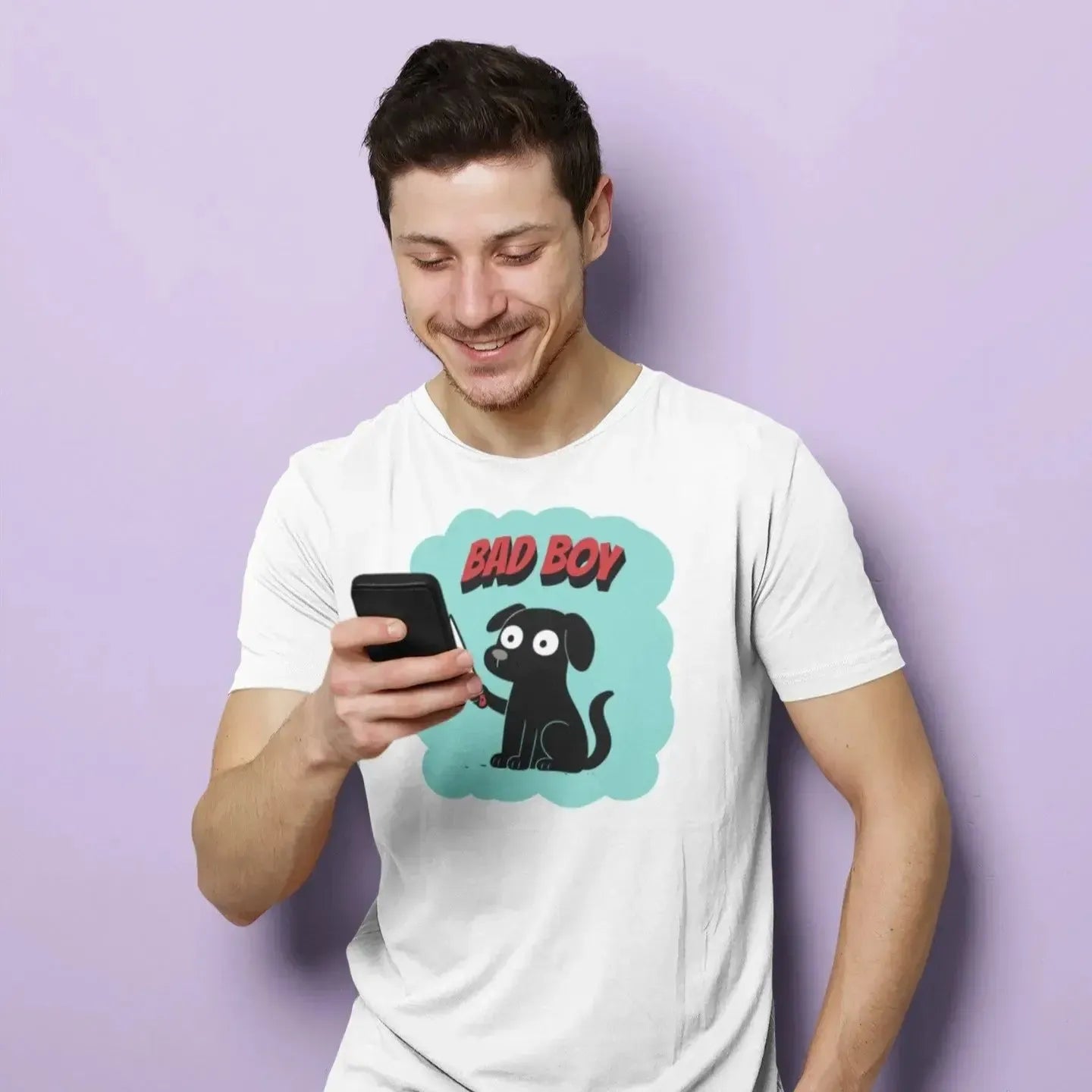 mischievous-black-dog-illustration