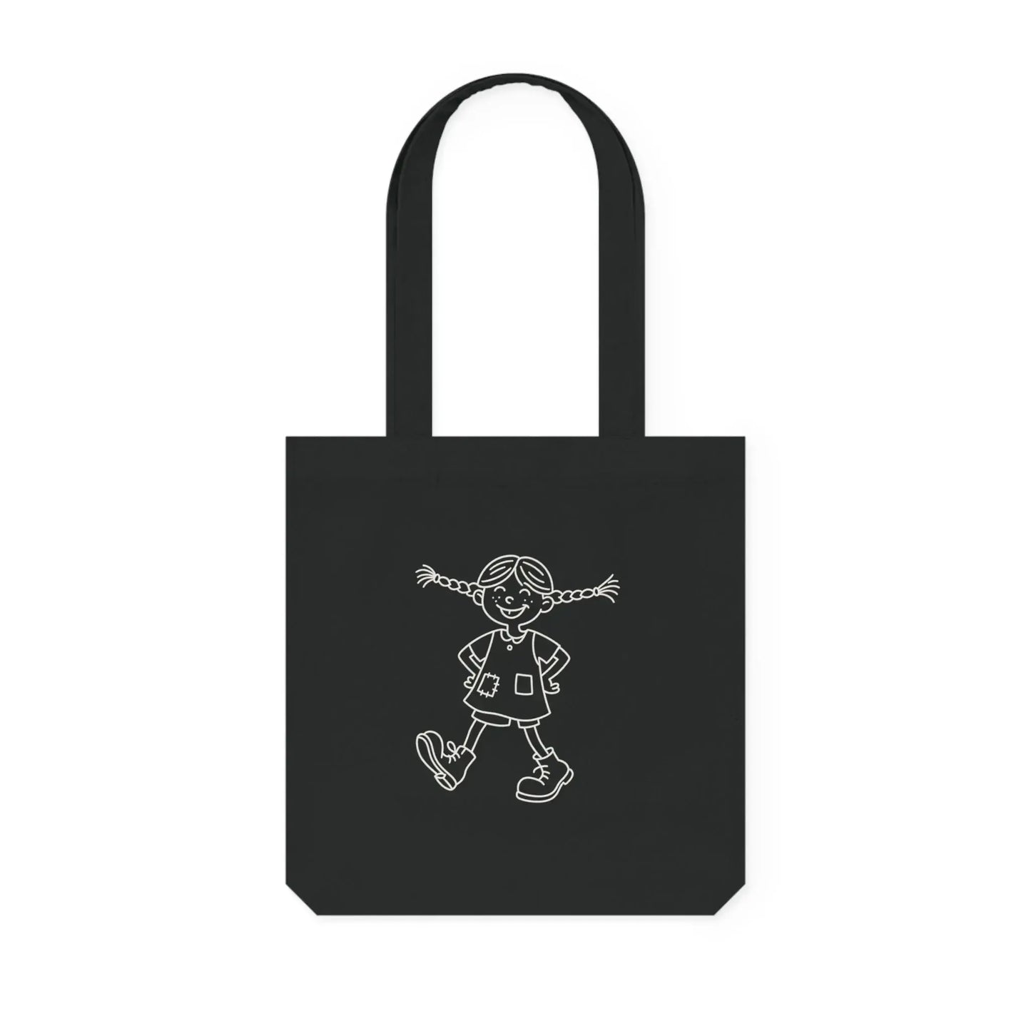 cheeky-smile-line-drawing-on-trendy-black-tote