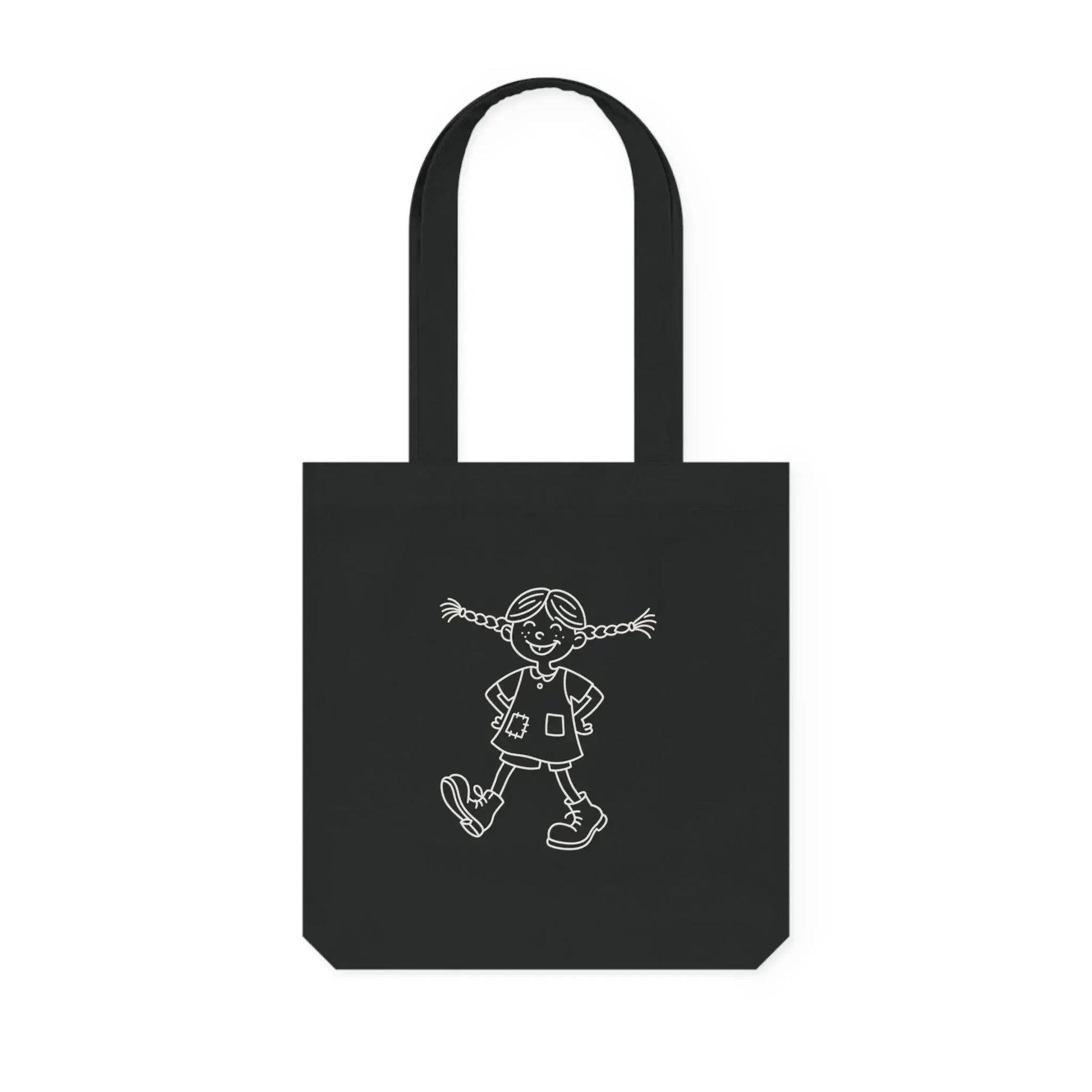 cheeky-smile-line-drawing-on-trendy-black-tote