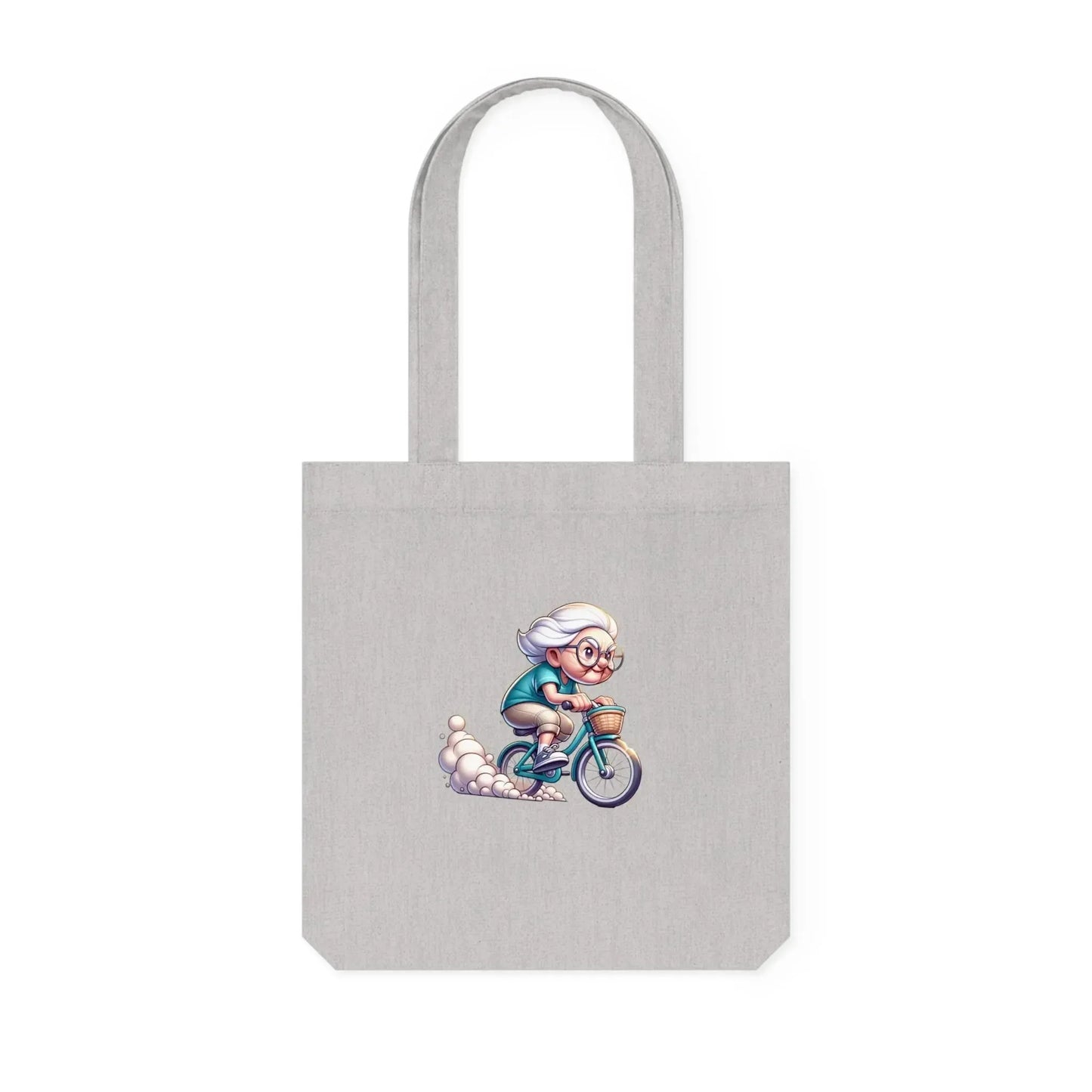 Bolso de mano tejido con estilo | Diseño ciclista divertido, perfecto para el día a día, ecológico, ideal como regalo para ciclistas, compañero de viaje o bolsa de supermercado.