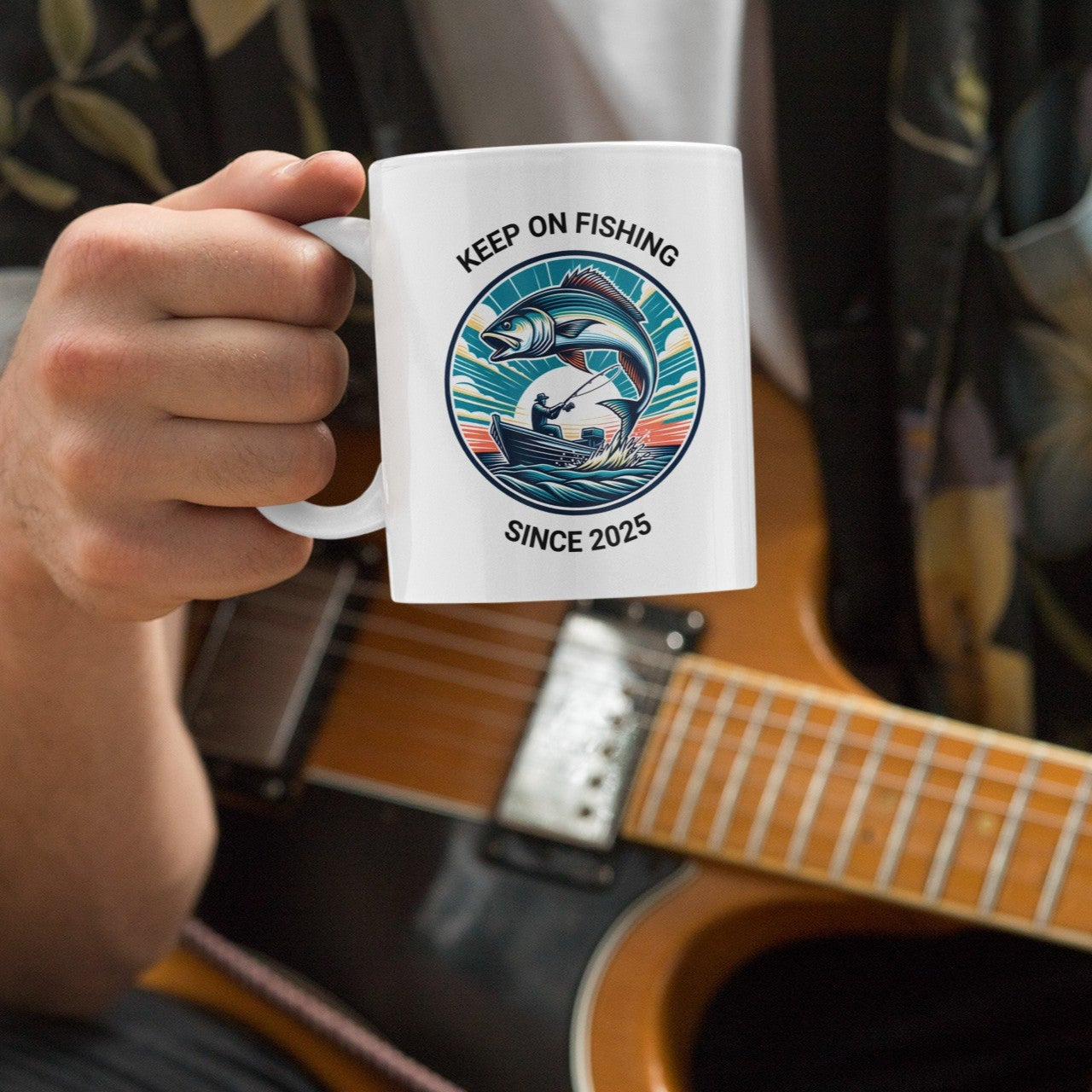 retro-bass-fishing-on-boat-mug