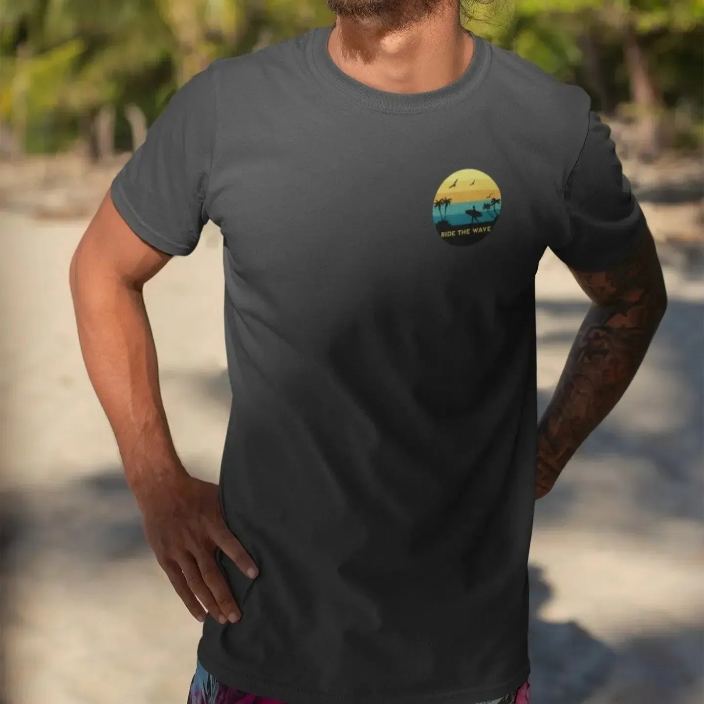 vintage-style-beach-t-shirt-with-sopela-ride-the-wave-text