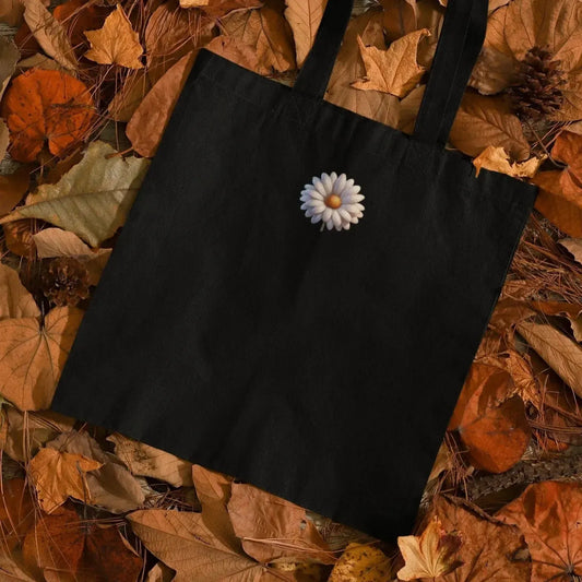 daisy-flower-black-tote-bag-design
