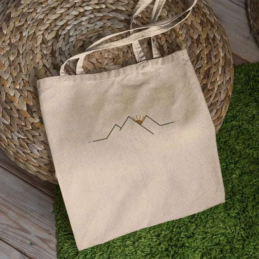 minimalist-mountain-sunrise-tote-bag