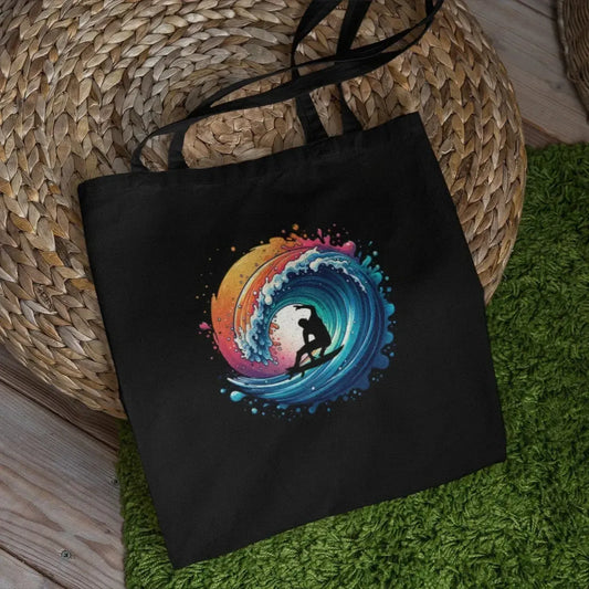 colorful-surfer-wave-art-tote-bag