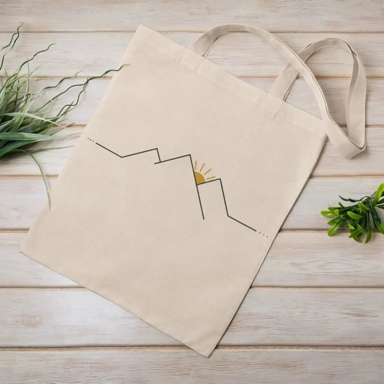 mountain-line-art-reusable-bag