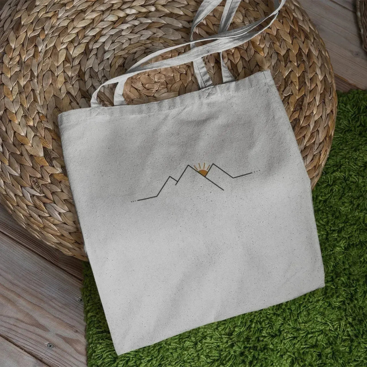line-art-sunrise-mountain-cotton-bag