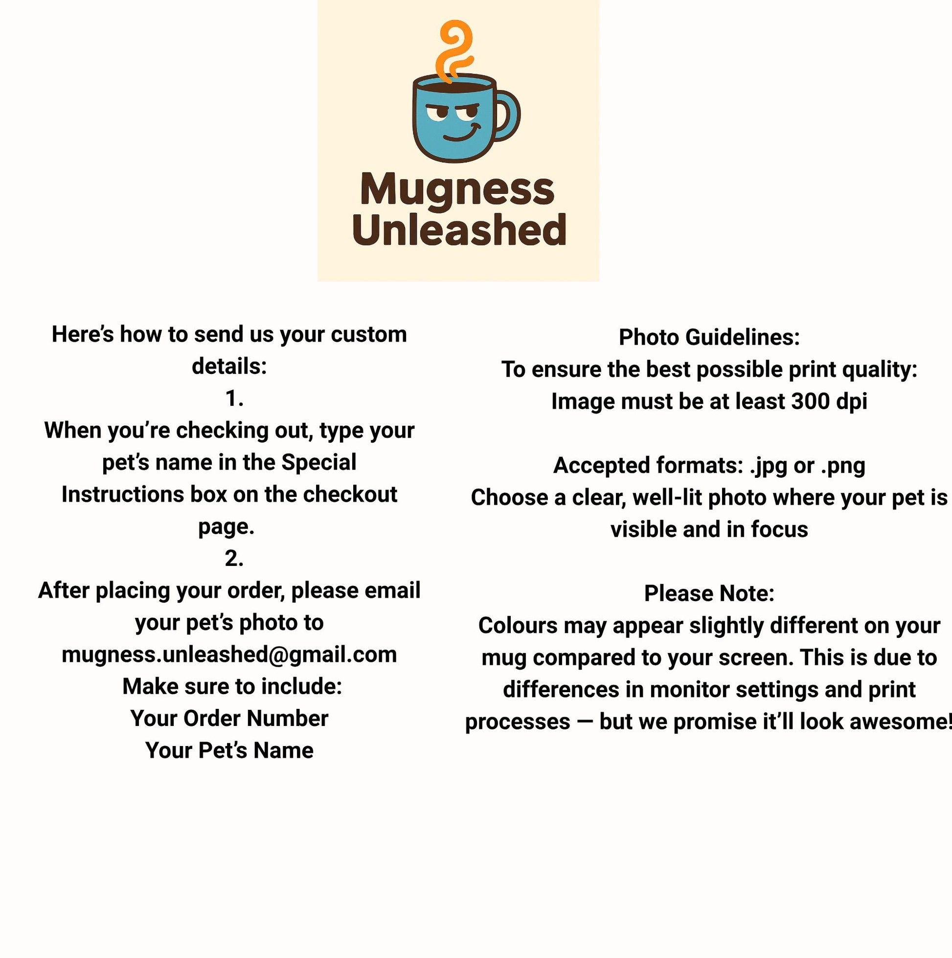 Custom Pet Photo Mug with Name – Personalized Coffee Cup with Your Dog, Cat, or Pet's Image & Text, Coffee And Tea lovers,-by Mugness Unleashed
