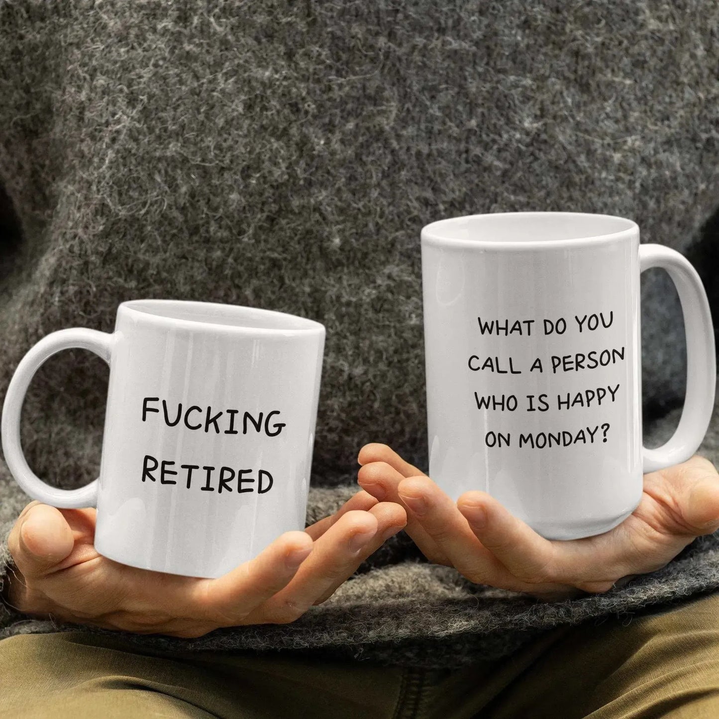 closeup-hands-holding-rude-retirement-quote-mugs