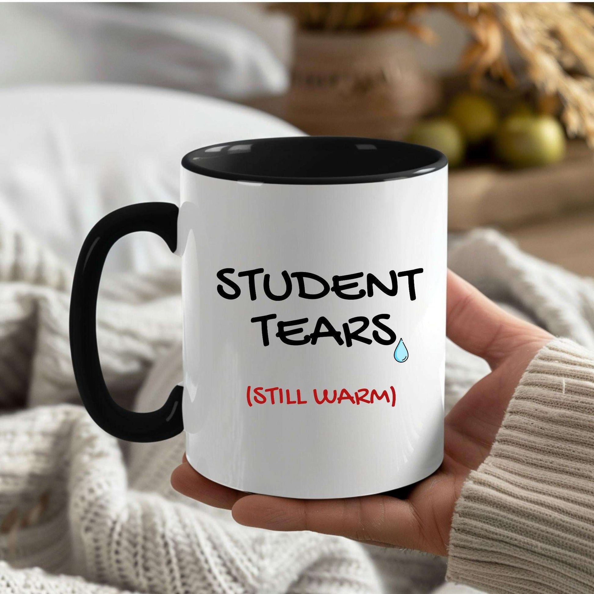 closeup-sarcastic-student-tears-teacher-mug
