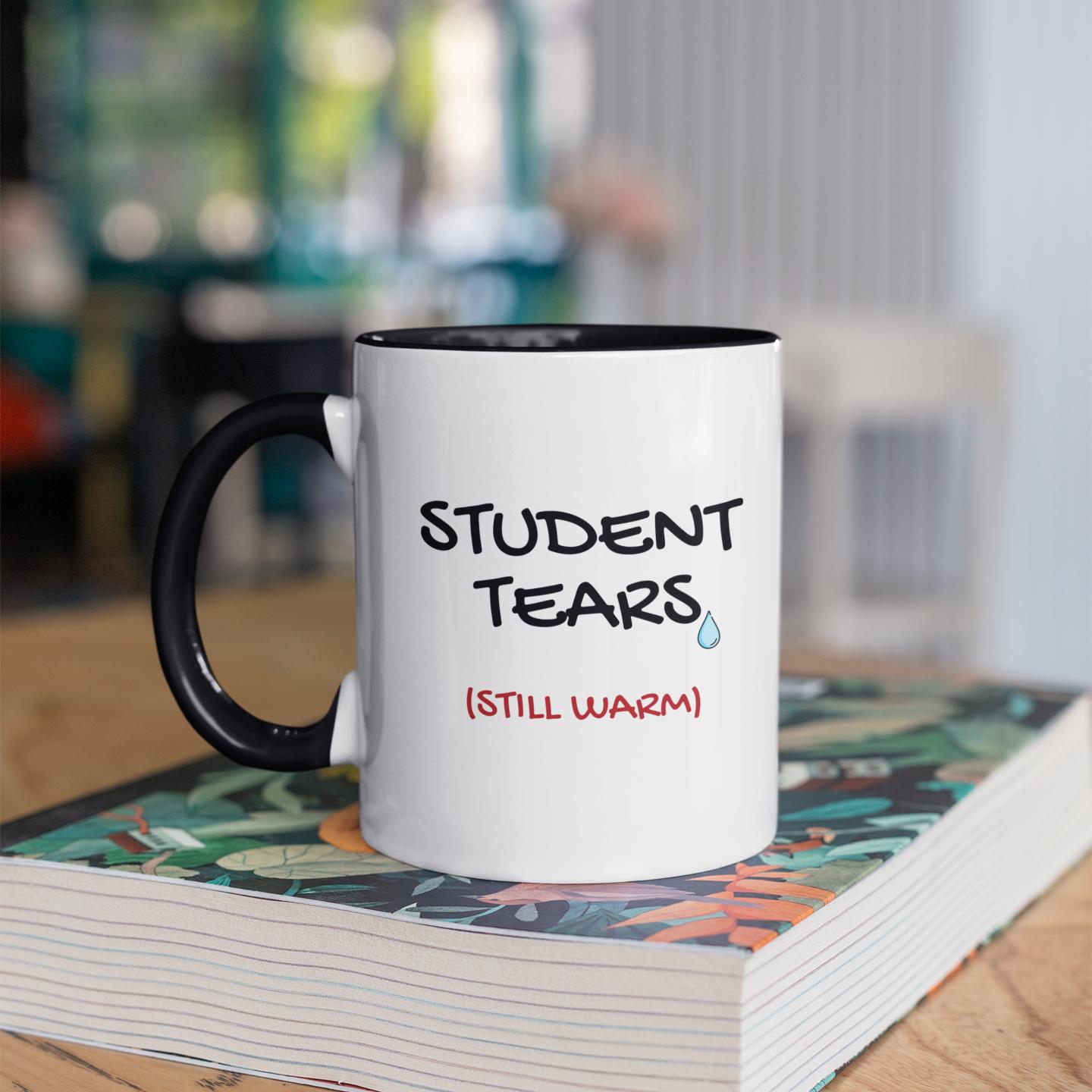 closeup-sarcastic-student-tears-teacher-mug