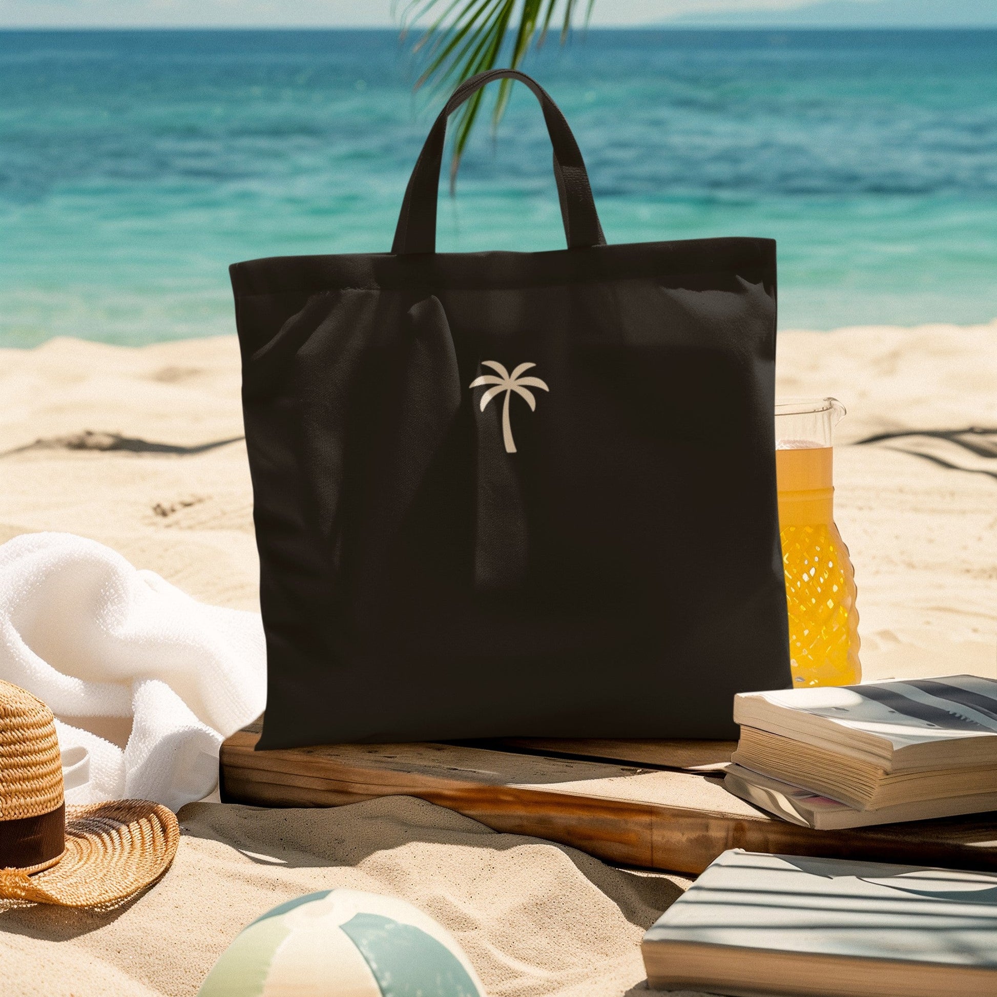 black-tote-bag-palm-tree-design