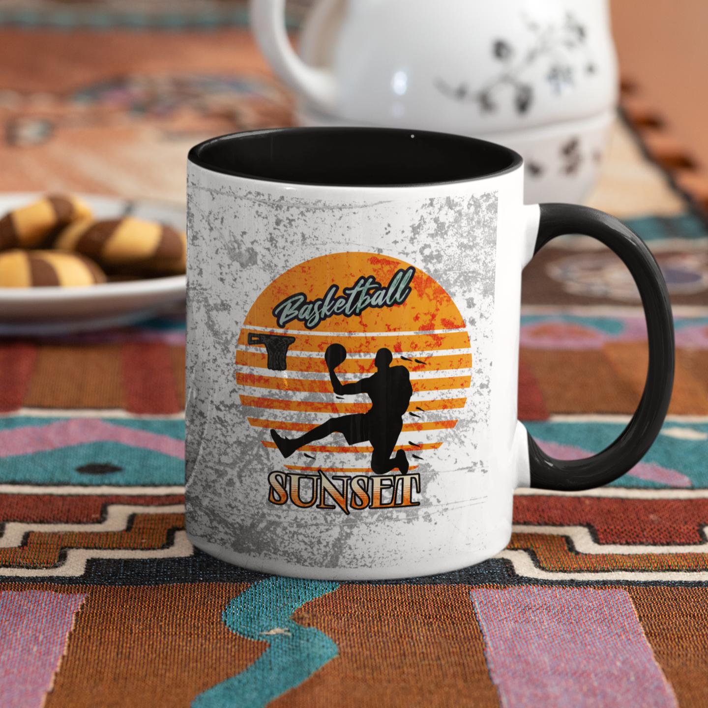closeup-shadow-basketball-mug-on-coffee-table