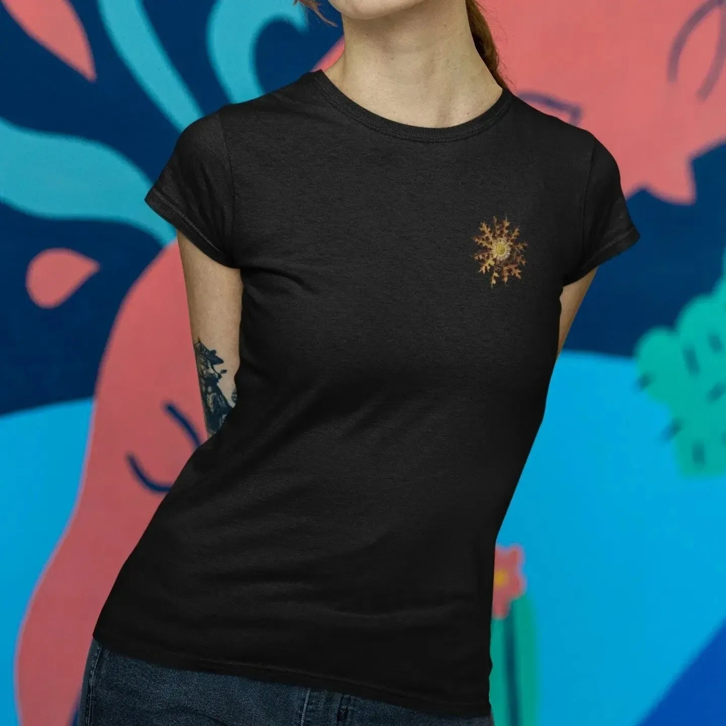 basque-eguzkilore-flower-t-shirt-design