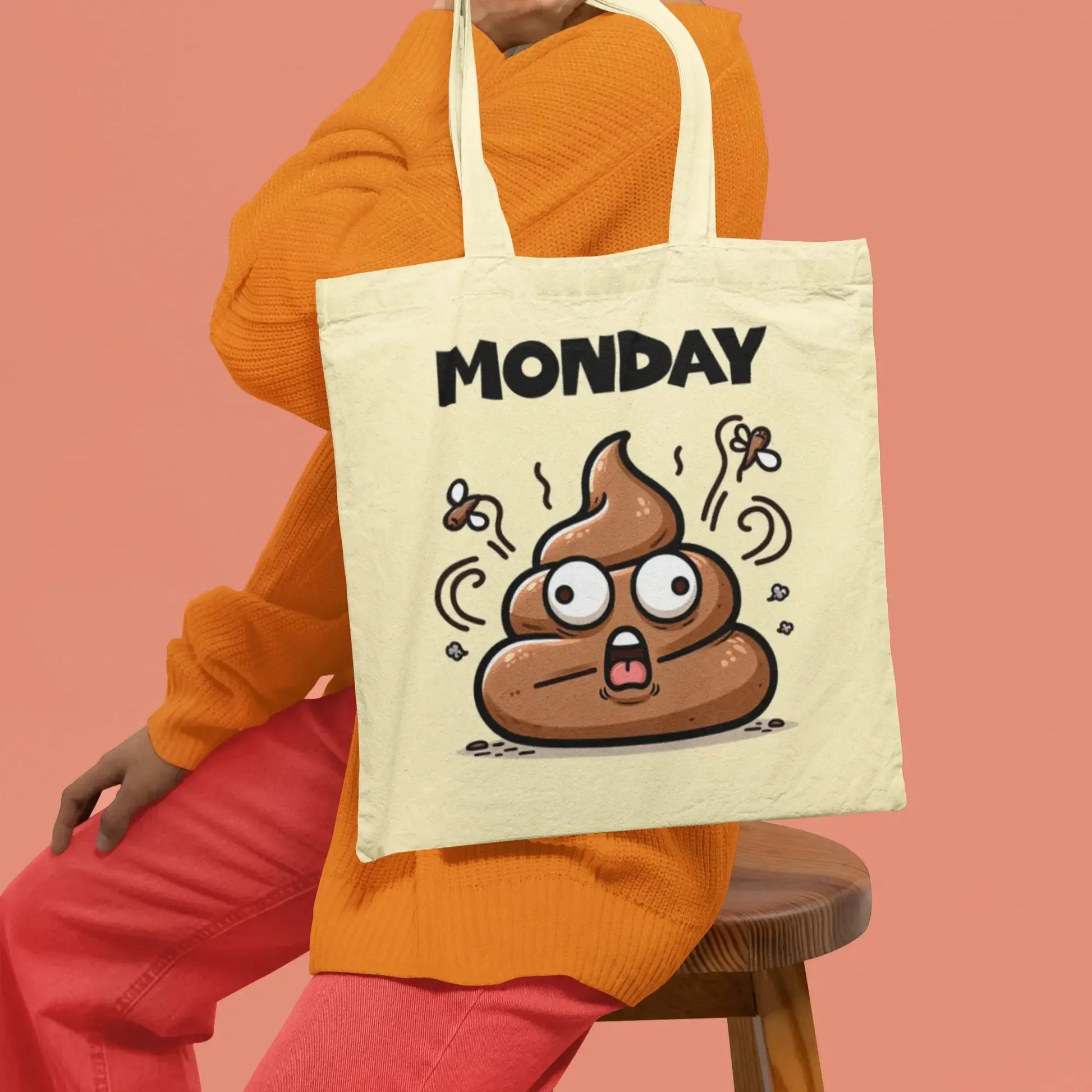 sarcastic-monday-poo-emoji-tote-bag