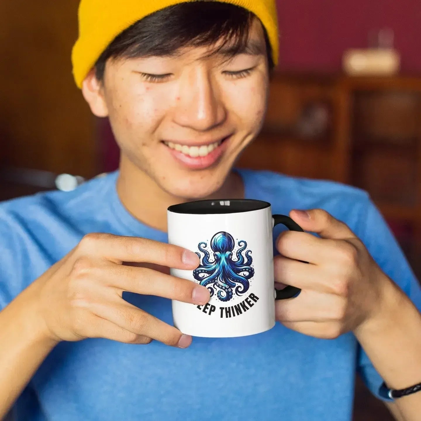 Intelligent-octopus-art-ceramic-mug
